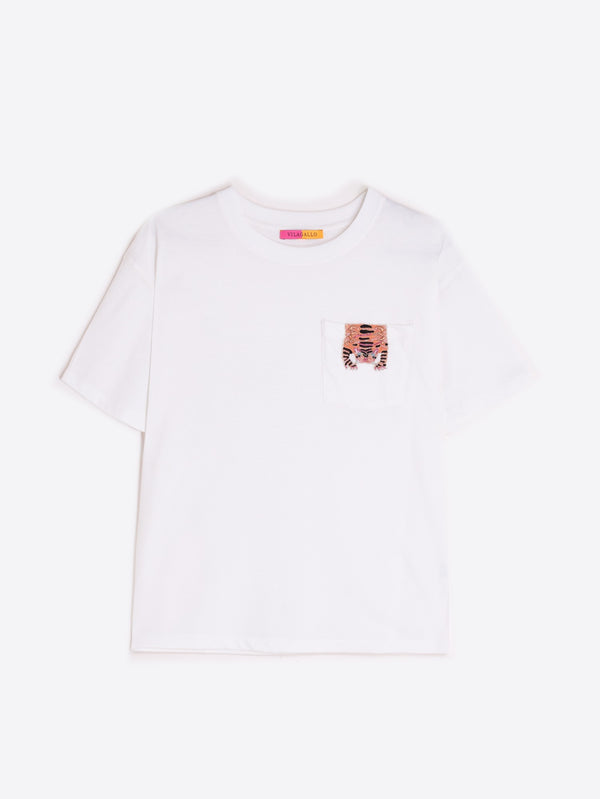 Tiger Embroidery T-Shirt