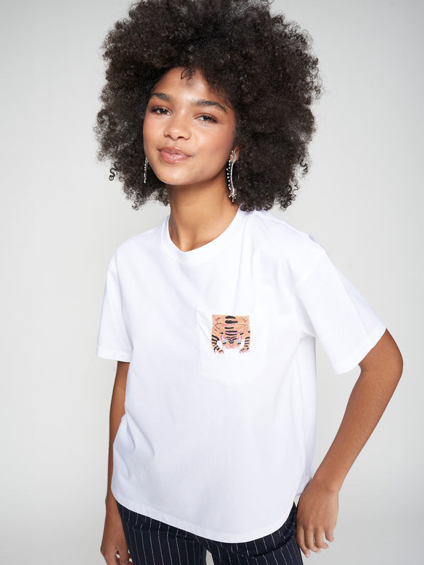 Tiger Embroidery T-Shirt