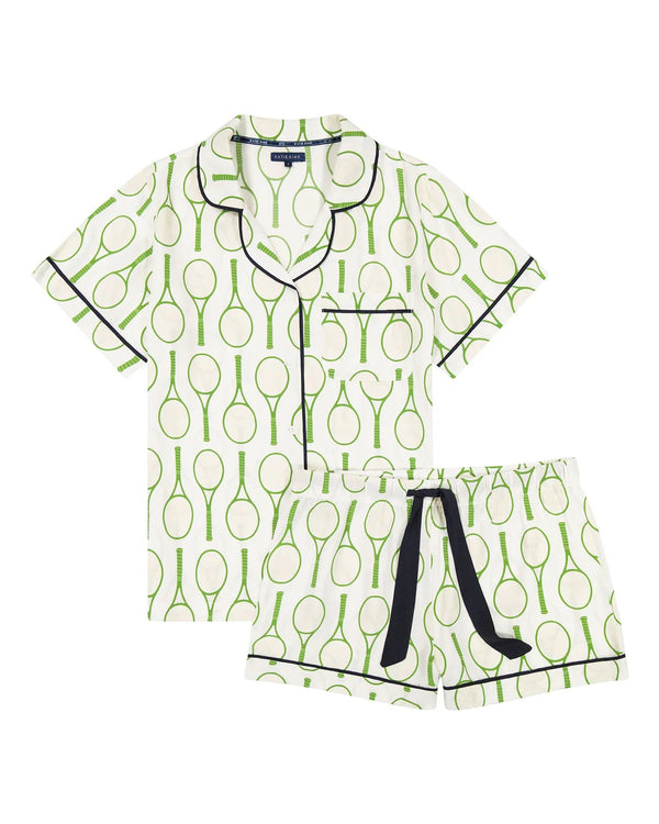 Tennis Time Pajama Shorts Set