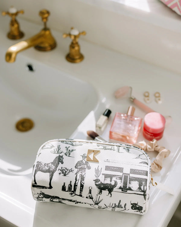 The Petite Accessory Bag in Marfa Toile