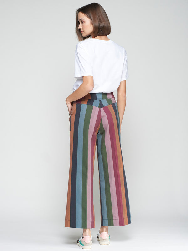 Muriel Striped Gabardine Trouser