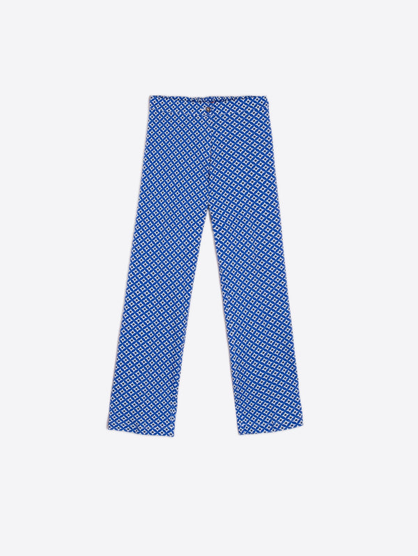 Thais Geometric Cotton Knit Pant