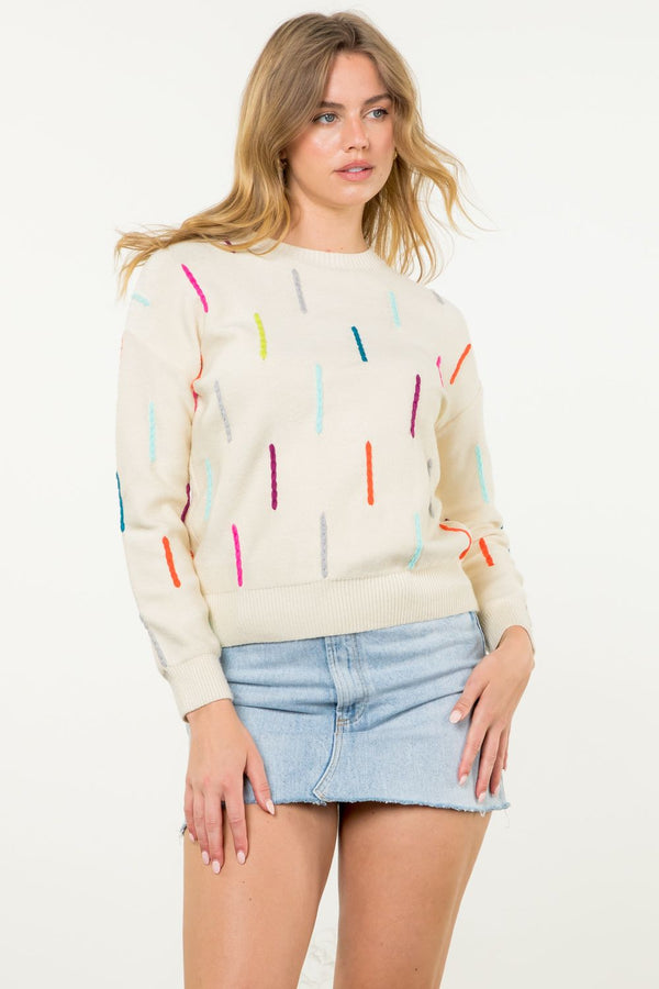 Knitted Detail Sweater