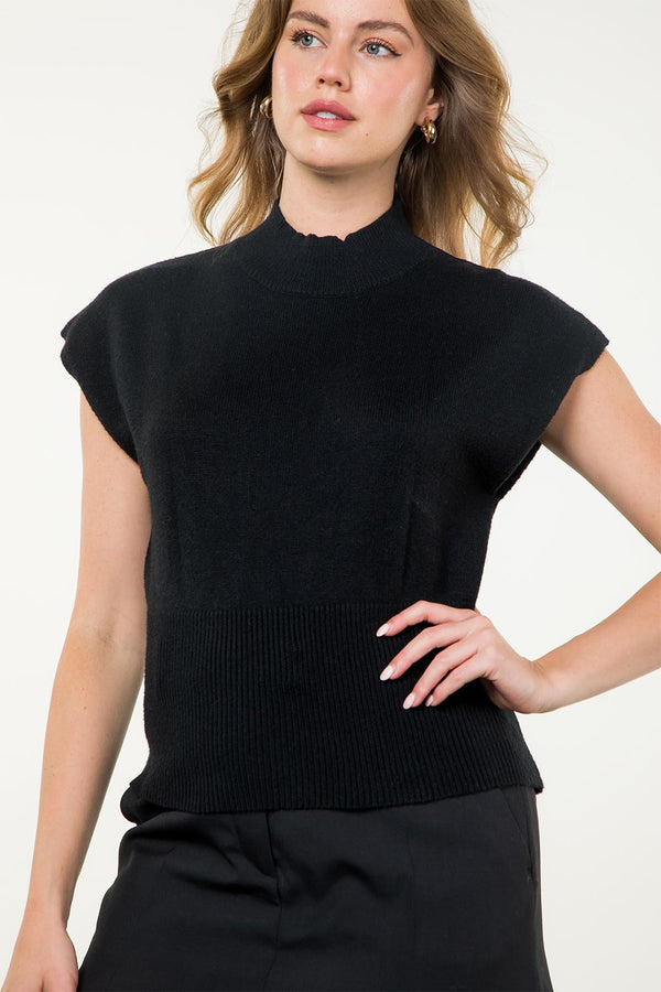 Mock Neck Knit Top