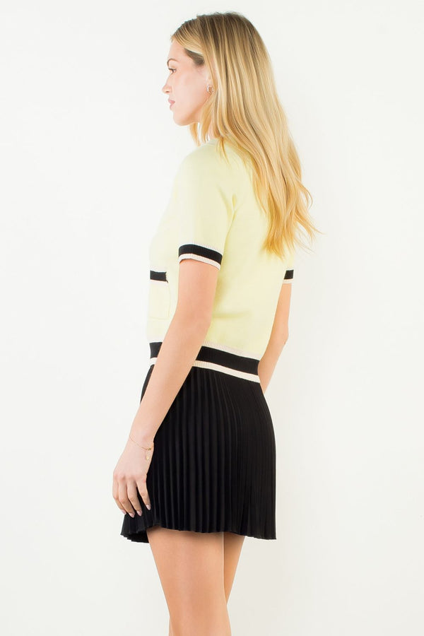 Short Sleeve Button Down Cardigan