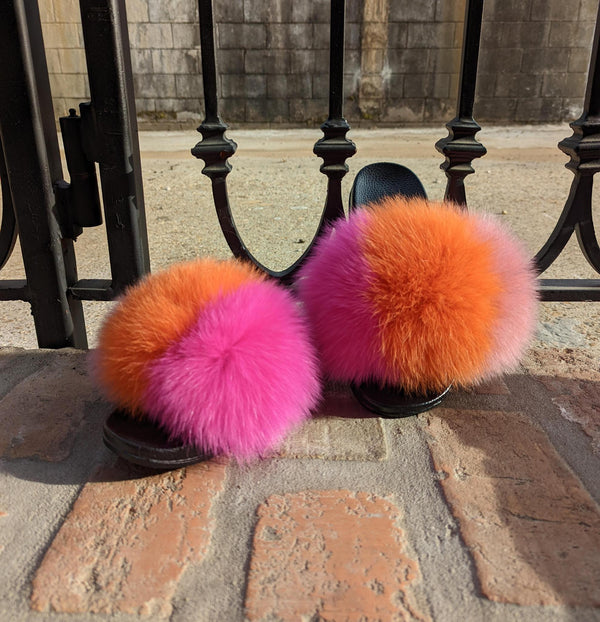 Genuine Fox Fur Slippers