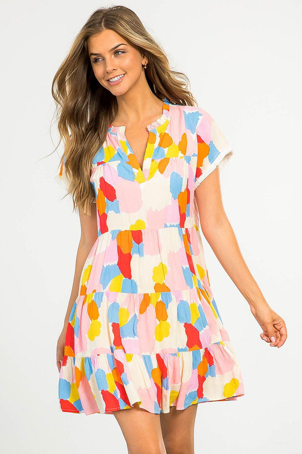 Multicolor Spotted Dress