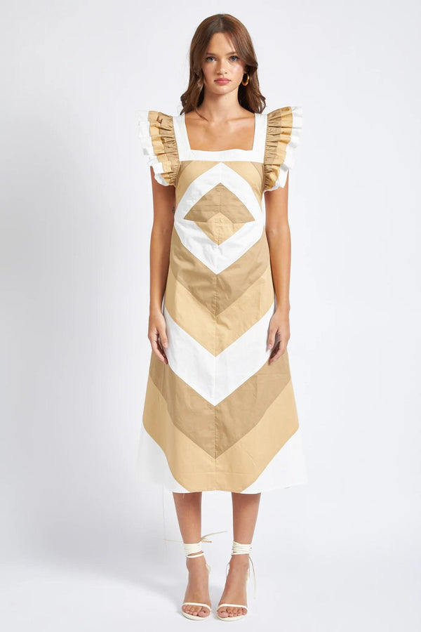 Colorblocked Midi Dress