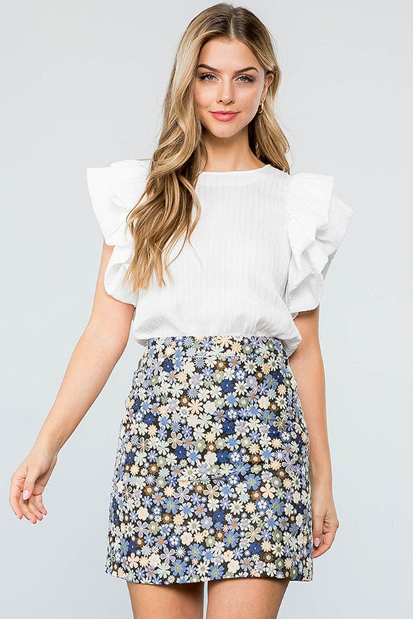 Floral Print Skirt