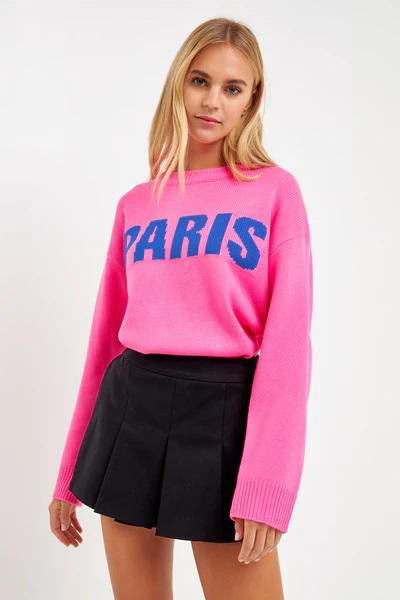 Paris Motif Sweater